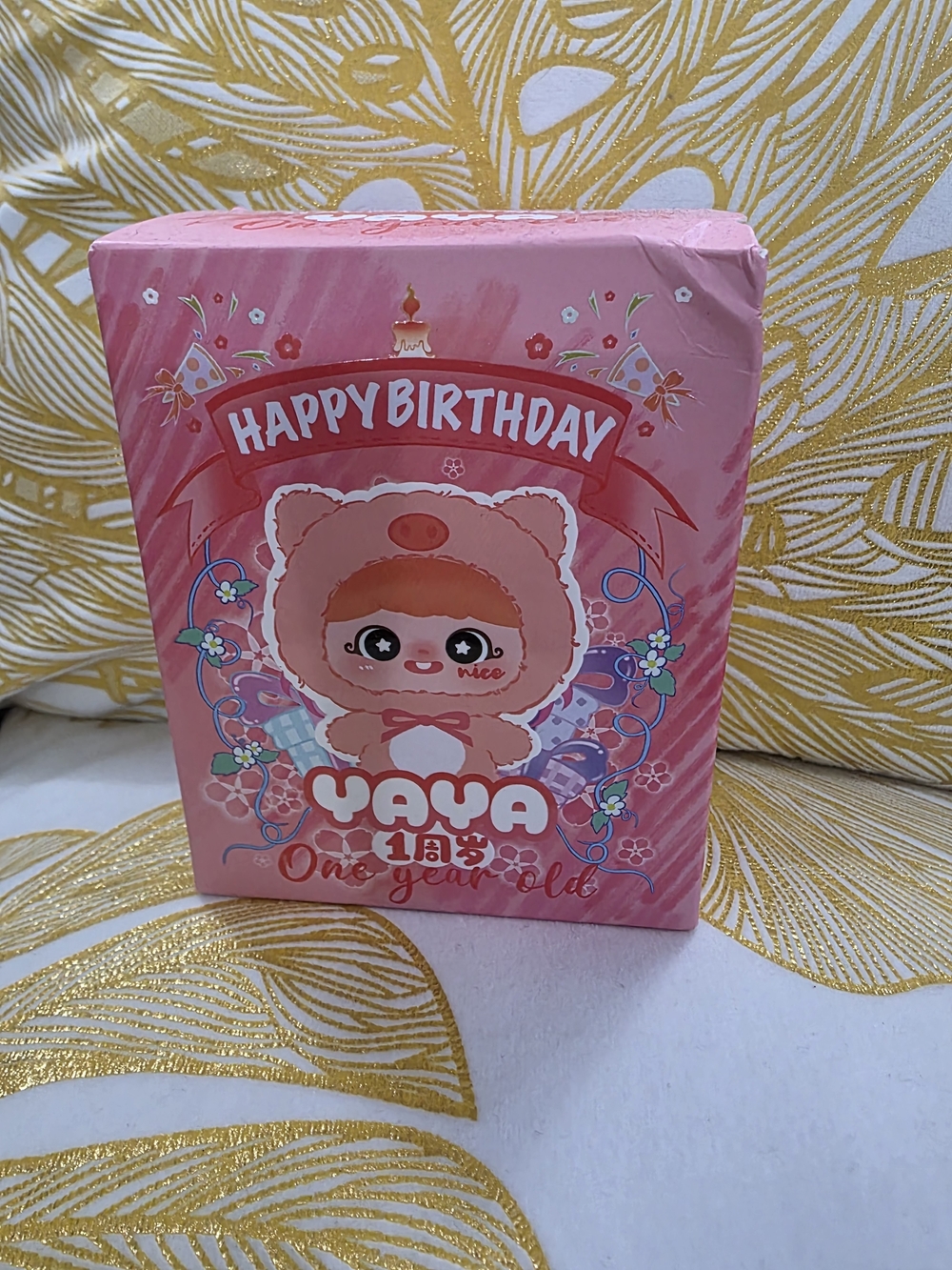 Pink "Happy Birthday" YAYA One Year Old Gift Box